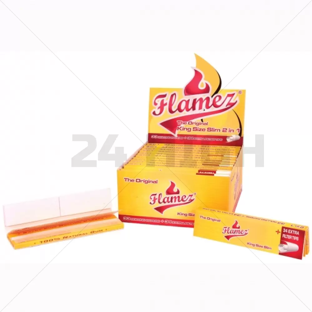 Flamez Yellow 2 in 1 King Size Slim