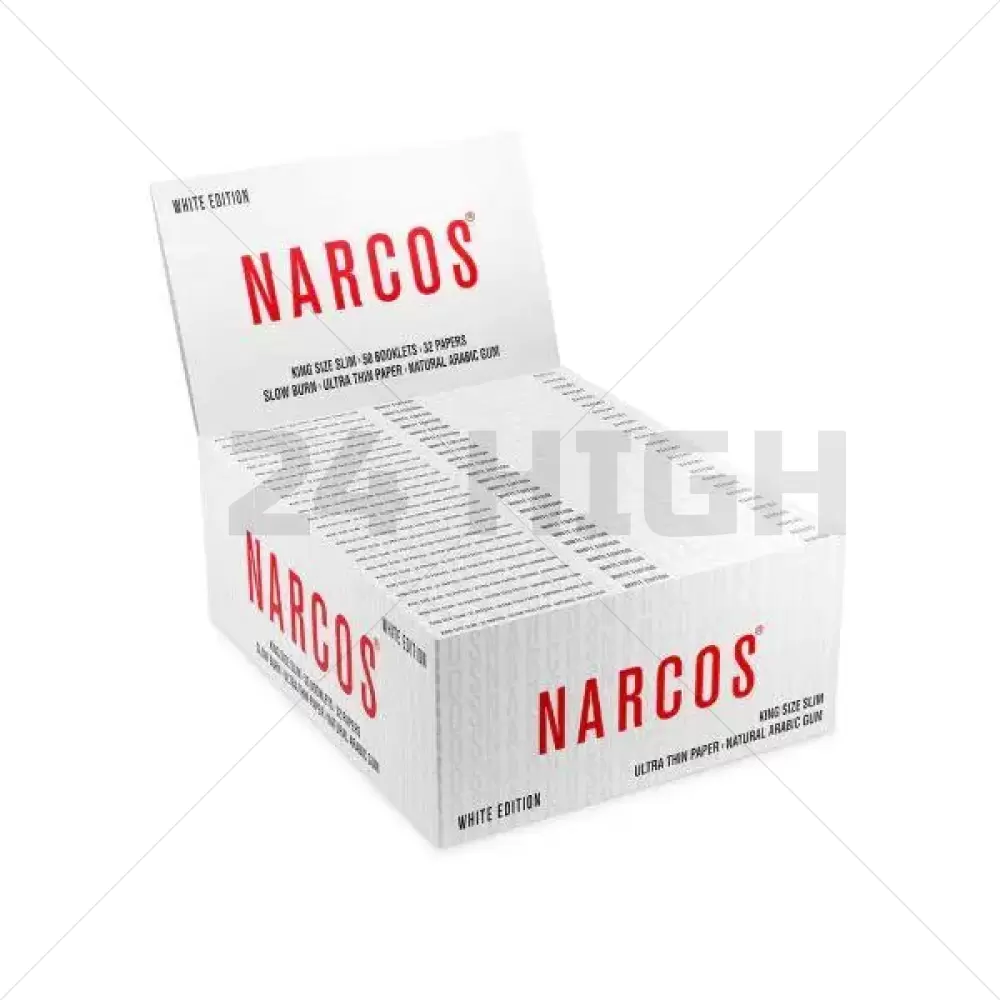 Narcos - Papier à Rouler KS Slim White Edition - Display 50 pièces