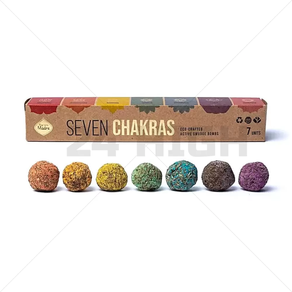 Sagrada Madre Premium 7 Chakra Smudge Bombs (bombes à fumée)