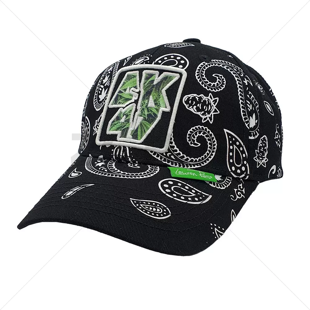 Lauren Rose - Paisley AK47 Snapback Hat - Glow in the dark