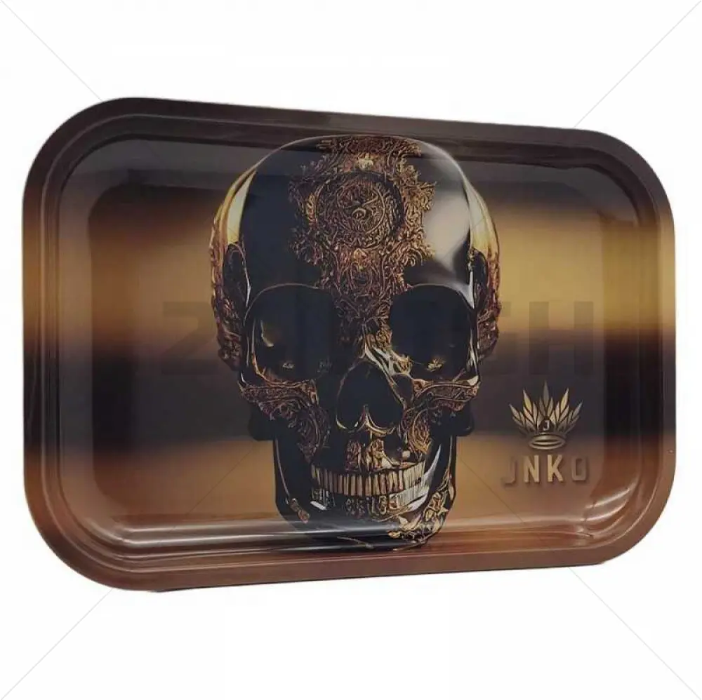 Plateau à roulettes XXL | 29x19cm | Luxury Art Series | Design 5 | Golden Skull 2